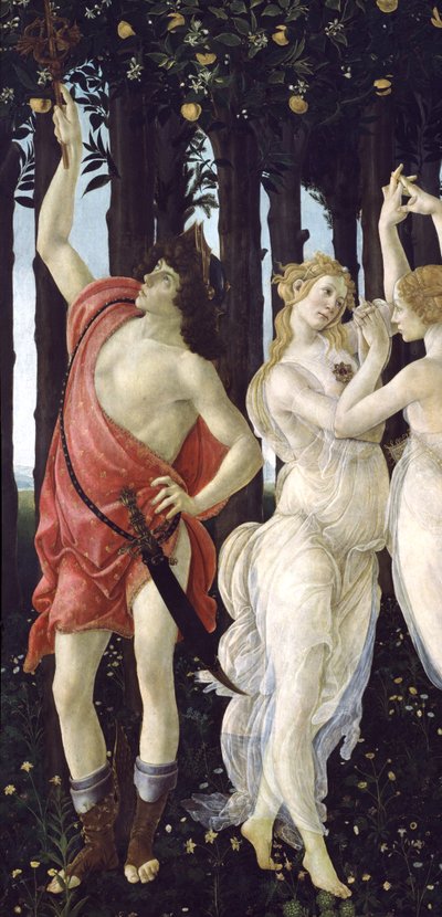 Primavera, ca. 1478 (detail) door Sandro Botticelli